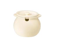 Contenitore per grasso di pancetta - Vaso portaoggetti in ceramica da 1,4 l (50 onz), con colino e spatola integrati, accessorio da cucina | Strumento pratico e durevole per la preparazione dei pasti