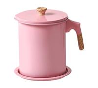 Contenitore per grasso per pancetta, 1,4 l, in acciaio inox, con colino, contenitore separatore per grasso resistente, barattolo per olio da cucina, contenitore per filtro 'olio da cucina, con