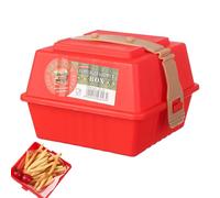 Contenitore per hamburger con coperchio, per feste e sandwich, riutilizzabile all'apertura, per snack