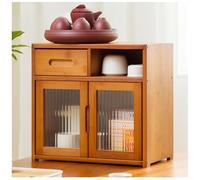 Contenitore per il pane, contenitore in bambù a doppio strato con cassetto per piano di lavoro della cucina, design aperto, ideale per mantenere il pane fresco