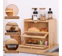 Contenitore Per Il Pane Per Il Piano Di Lavoro Della Cucina A Doppio Strato Con