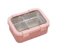 Contenitore per il pranzo a 2 scomparti in acciaio inossidabile con coperchi a tenuta stagna e chiusure laterali con blocco, vassoio rimovibile lavabile in lavastoviglie, adatto per lavoro, scuola e