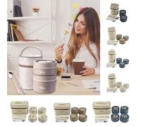 Contenitore per il pranzo a prova di perdite con design a doppio strato di isolamento termico, goditi i tuoi pasti preferiti sempre e ovunque (H)