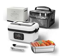 Contenitore per il pranzo autoriscaldante ricaricabile, batteria da 8000 mAh, scaldavivande portatile da 1 l, per lavoro e viaggi, riscaldamento senza fili