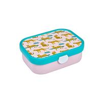 Mepal - Porta Pranzo Campus - Porta Pranzo Bento per Bambini - Porta Pranzo con Scomparto Bento e Forchetta - Con Chiusura a Clip - Senza BPA e Lavabile in Lavastoviglie - 750 ml - Leopard