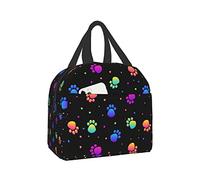 Contenitore per il pranzo colorato a forma di zampa di gatto, bento box, isolato, riutilizzabile, impermeabile, con tasca frontale, per ufficio, picnic, escursionismo, spiaggia