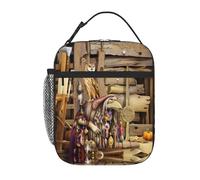 Contenitore per il pranzo con decorazione di creature magiche, riutilizzabile, a prova di perdite, portatile, isolato, per picnic, ufficio, escursionismo, pesca.