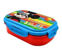 Contenitore per il pranzo con posate di Topolino, in plastica priva di BPA, lavabile in lavastoviglie, per bambini, rientro a scuola, dimensioni: 21 cm