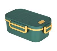 Contenitore per il pranzo con scomparti, 1000 ml, contenitore per il pranzo per adulti, a 2 strati, a prova di perdite, bento box con divisori, contenitore per alimenti adatto al microonde, per lavoro