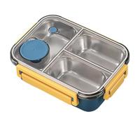 Contenitore per il pranzo - Contenitore per il pranzo in acciaio inox, a prova di perdite, con 3 scomparti, contenitore per il pranzo per adulti, grande capacità, contenitore per il pranzo per adulti