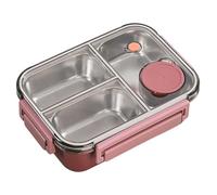 Contenitore per il pranzo - Contenitore per il pranzo in acciaio inox, a prova di perdite, con 3 scomparti, contenitore per il pranzo per adulti, grande capacità, contenitore per il pranzo per adulti