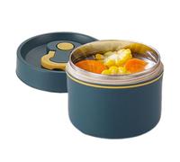 Contenitore per il pranzo in acciaio, a doppio strato, isolante, con manico, per viaggi, lavoro, picnic, frutta, insalata, carne e snack, per lavoro, scuola
