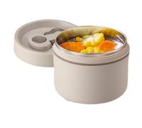 Contenitore per il pranzo in acciaio, a doppio strato, isolante, con manico, per viaggi, lavoro, picnic, frutta, insalata, carne e snack, per lavoro, scuola
