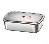 Contenitore per il pranzo in acciaio inossidabile 316L, multi-scomparto, adatto al microonde, a prova di perdite, contenitore portatile per alimenti per adulti e bambini (E)