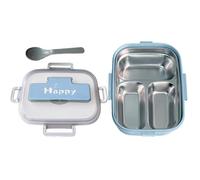 Contenitore per il pranzo in acciaio inossidabile Contenitori per snack con | Contenitore per alimenti a 3 scomparti per gite, uffici, scuola, picnic, scuola prescolare