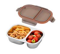 Contenitore per il pranzo in acciaio inossidabile - scatola compartimentato resistente alle perdite, da 800 ml di stoccaggio degli alimenti, organizzatore di preparazione al pasto portati