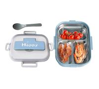 Contenitore per il pranzo in acciaio per adulti con | Contenitore portatile per snack, per scuola, ufficio, campeggio, asilo nido, picnic, viaggi