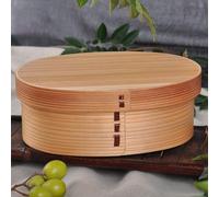 Contenitore per il pranzo in legno naturale a un piano, contenitore per sushi,