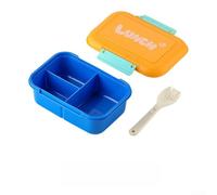 Contenitore per il pranzo in plastica PP 720 ml con forchetta cucchiaio | Riscalda direttamente i pasti, risparmia tempo, nessun trasferimento necessario, adatto al microonde fino allo standard per