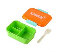 Contenitore per il pranzo in plastica PP 720 ml con forchetta cucchiaio | Riscalda direttamente i pasti, risparmia tempo, nessun trasferimento necessario, adatto al microonde fino allo standard per