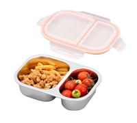 Contenitore per il pranzo - Leak Proof Compartmented Stainless Steel Bin, 800 ml Snack Containers Steel, Food Storage Containers For Home School Picnic Outdoor Family Work Travel Daily Camping