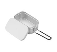 Contenitore per il pranzo per adulti, contenitore per la preparazione dei pasti con coperchio, delizioso contenitore per il pranzo, grande contenitore per il pranzo con manici pieghevoli, in alluminio