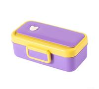 Contenitore per il pranzo per bambini, 700 ml, in plastica, design adatto al microonde, per studenti delle scuole elementari (viola)