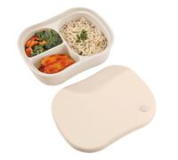 Contenitore per il pranzo per bambini, in silicone, a 3 scomparti, a prova di perdite, contenitore per il pranzo con coperchio, per bambini e adulti, per preparare snack, scuola, ufficio