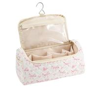 Contenitore per il trucco - Organizer per asciugacapelli di grande capacità, portatile da viaggio, astuccio per strumenti di acconciatura con ganci, bel design da appendere per uso in