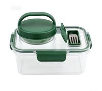 Contenitore per insalata con 4 scomparti indipendenti e forchetta per mantenere gli ingredienti freschi e pronti da miscelare