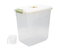 Contenitore per la Conservazione del Riso in PP Spesso Airtight, con Tappo, per Farina e Cereali (Transparent 15kg / 33.1lb)