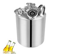 Contenitore per la pulizia della birra da 10 litri, in acciaio inox, a 3 teste, 2 tipo A e 1 lancia a S, lattina multifunzionale per la pulizia della linea di birra con coperchio, per dispenser di