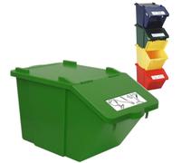 Contenitore per la raccolta differenziata a due piani - verde 45L