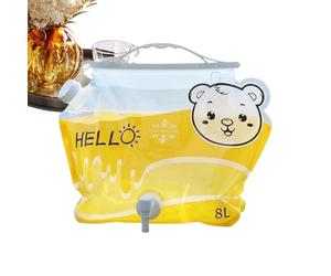 Contenitore Per L'acqua Pieghevole: Borsa Portatile, Grande Capacità Con Beccuccio Per Rubinetto | Soluzione Di Trasporto Leggera Per L'escursionismo In Campeggio E L'uso Di Emergenza All'aperto