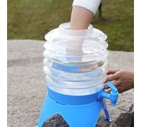 Contenitore per l'acqua pieghevole con rubinetto per arrampicata all'aperto