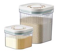 Contenitore per latte in polvere, 2 pezzi, con cucchiaio, contenitore per latte in polvere, contenitore portatile per alimenti per bambini, polvere proteica, frutta e cibo, rimovibile con una sola