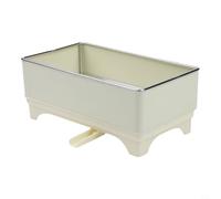 Contenitore per lavello in acciaio inox costruito per una maggiore durata, con beccuccio rotante e portaspazzole e funzione strofinacci, colore bianco