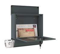 Contenitore per lettere sospeso con serratura per cassetta delle lettere con targhetta con chiusura per cassetta postale Cassetta postale in metallo per la casa all'aperto