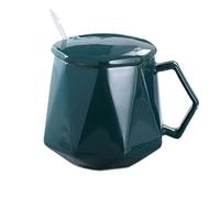 contenitore per lo zucchero, Barattoli for spezie, Zuccheriera a forma di tazza con coperchio, Barattolo portaoggetti, Zuccheriera in porcellana con cucchiaio, Pentola for sale,(Black)
