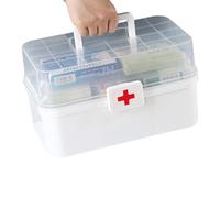 Contenitore per medicinali - Armadio per medicinali a 3 strati per la conservazione della famiglia, contenitore per pillole | custodia antipolvere per medicinali con capacità massima per scuola