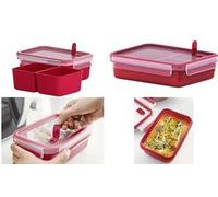 Contenitore per microonde Emsa, contenitore per il pranzo con inserti, 1,2 litri, NEW