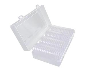Contenitore per monete d'argento, protezione da 40 mm, con una scatola per collezionisti, valigetta da 60 per cento dollari, collezione Professional Case Organizer può contenere un gran numero di