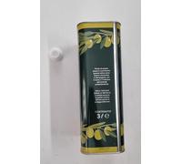 Contenitore per Olio 3 LT - Latta in metallo in banda stagnata - Ideale per alimenti - Conservazione e spedizione di olio - Con tappo ermetico e maniglia