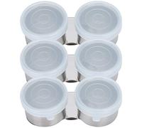 Contenitore per olio con doppio mestolo a bocca larga in acciaio inossidabile da 3 pezzi con coperchio e clip per pittura a olio acrilica o acquarello