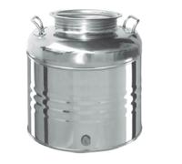 BIDONE CONTENITORE FUSTO OLIO OLIVARI 30LT IN ACCIAIO INOX 18/10 MADE IN ITALY