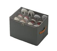Contenitore per organizer per scarpe - organizer per scarpe 43x32x30cm per armadio | scatola portaoggetti divisori regolabili | scatola organizer pieghevole con coperchio e maniglia trascoppia