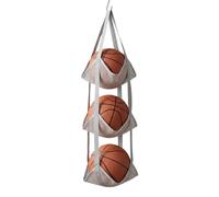 Contenitore per palloni - Organizer per palloni a 3 livelli per la porta - stoccaggio verticale di attrezzature sportive - per pallavolo, basket, calcio, calcio americano, palestra, garage