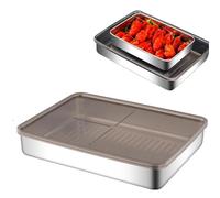 Contenitore Per Pancetta - Vassoio Quadrato Per Frutta E Verdura, Vassoio Di Scarico Per Barbecue, Vassoio Per Filtro Olio, Vassoio Per Frutta, Contenitore Isolato Per Pancetta, Contenitore Per