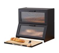 Contenitore Per Pane A Doppio Strato Per Piano Di Lavoro Della Cucina, Con Tagliere, Contenitore In Legno Di Grande Capacità, Per Riporre Il Pane In Cucina E Organizzare Il Piano Di Lavoro.(Style A)