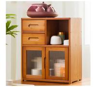 Contenitore per pane da cucina, grande contenitore per pane fatto in casa, con cassetto e contenitore aperto, organizer in bambù